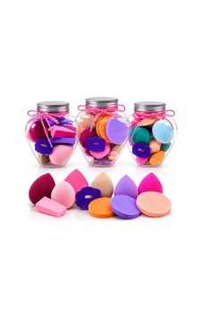 Mujgan Mjgn-1130 Makyaj Süngeri Seti Kalp Kavanozlu Fondöten Ve Kapatıcı İçin- 10'li Paket Mujgan Mjgn-1130 Makyaj Süngeri Seti Kalp Kavanozlu Fondöten Ve Kapatıcı İçin- 10'li Paket