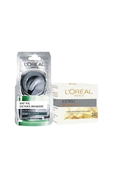 L'Oreal Paris 3 Etkili Besleyici Yoğun Nemlendirici Bakım Kremi 50 ML + Saf Kil Yüz Maskesi L'Oreal Paris 3 Etkili Besleyici Yoğun Nemlendirici Bakım Kremi 50 ML + Saf Kil Yüz Maskesi