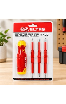 Elektrikli Tornavida Seti Çift Taraflı Uçlu 3mm/5mm/6mm Ergonomik Sap Elektrikli Tornavida Seti Çift Taraflı Uçlu 3mm/5mm/6mm Ergonomik Sap