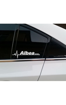 Fiat Albea Yan Cam Sticker Oto Kapı Çıkartma 20Cmx7Cm Fiat Albea Yan Cam Sticker Oto Kapı Çıkartma 20Cmx7Cm