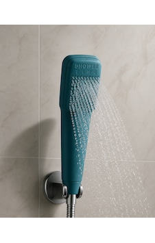 Muraytekno Shower Tıme Renkli Duş Başlığı Güçlü Su Akışı Modern Tasarım El Duşu Mavi