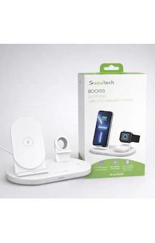 Soultech Boom3 Qi Sertifikalı 3 Lü Kablosuz Şarj Standı Soultech Boom3 Qi Sertifikalı 3 Lü Kablosuz Şarj Standı