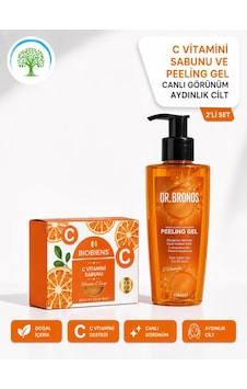 Dr.bronos C Vitamin Peeling Jel 150 Ml & Biobiens C Vitamini Sabun Dr.bronos C Vitamin Peeling Jel 150 Ml & Biobiens C Vitamini Sabun
