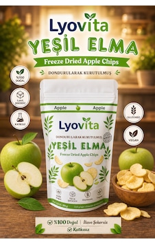 Yeşil Elma Dondurularak Kurutulmuş Freeze Dried 20 G Yeşil Elma Dondurularak Kurutulmuş Freeze Dried 20 G
