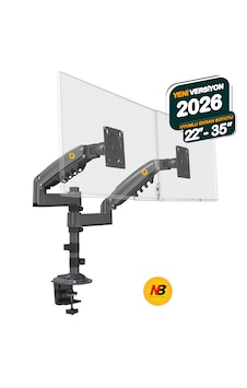North Bayou Nb-h180 Çift Kollu Amortisörlü Monitör Standı 22"-32" / Kol Başı 12 Kg - 360 Hareketli Profesyonel Ağır Hizmet Masa Askı Aparatı North Bayou Nb-h180 Çift Kollu Amortisörlü Monitör Standı 22"-32" / Kol Başı 12 Kg - 360 Hareketli Profesyonel Ağır Hizmet Masa Askı Aparatı