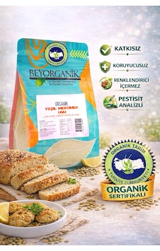 Beyorganik Pestisit Analizli Organik Yeşil Mercimek Unu 350 G
