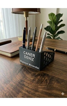 Kişiye Özel Masaüstü Kalemlik Ve Bloknotluk Siyah Kişiye Özel Masaüstü Kalemlik Ve Bloknotluk Siyah