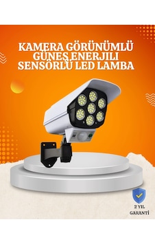 Buğz Solar Şarjlı Hareket Sensörlü Led Dış Mekan Lambası Kamera Tasarımlı Güvenlik Işığı Buğz Solar Şarjlı Hareket Sensörlü Led Dış Mekan Lambası Kamera Tasarımlı Güvenlik Işığı