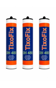 3'lü Tixofix Dh450 Beyaz Silikonize Akrilik Mastik 001 Beyaz 3'lü Tixofix Dh450 Beyaz Silikonize Akrilik Mastik 001 Beyaz