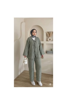 Maşuka Yazlık Keten Kumaş Kimono Ve Pantolon İkili Takım - Rahat Ve Şık Tasarım Adaçayı Yeşili Adaçayı Yeşili Maşuka Yazlık Keten Kumaş Kimono Ve Pantolon İkili Takım - Rahat Ve Şık Tasarım Adaçayı Yeşili Adaçayı Yeşili