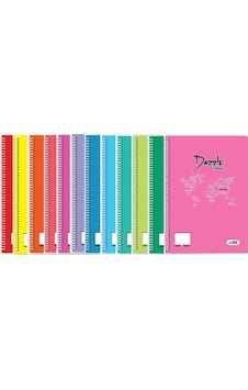 A4 Pp Kapak Spralli Defter 40 Yaprak Çizgili 1 Adet A4 Pp Kapak Spralli Defter 40 Yaprak Çizgili 1 Adet