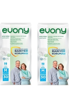 Evony 5.5 Damla Emici Külot Orta Boy M 30'Lu x 2 60 Adet Evony 5.5 Damla Emici Külot Orta Boy M 30'Lu x 2 60 Adet