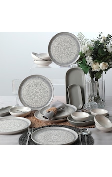 Keramika Stone Kahvaltı Takımı 18 Parça 6 Kişilik 21426-27 Keramika Stone Kahvaltı Takımı 18 Parça 6 Kişilik 21426-27