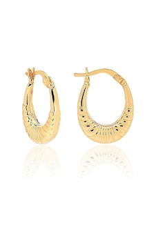 Emılıano Jewellery 925 Ayar Gümüş Pres Küpe Gold - Gümüş Emılıano Jewellery 925 Ayar Gümüş Pres Küpe Gold - Gümüş