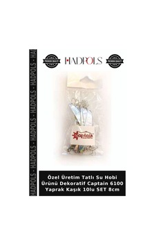 Özel Üretim Tatlı Su Hobi Ürünü Dekoratif Captain 6100 Yaprak Kaşık 10lu Set 8cm Standart