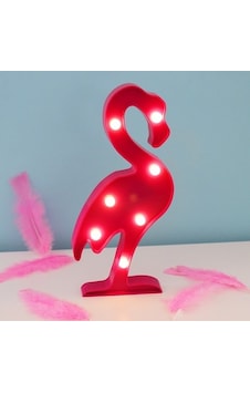 Led Işıklı Flamingo Gece Lambası Dekoratif Aydınlatma Kırmızı
