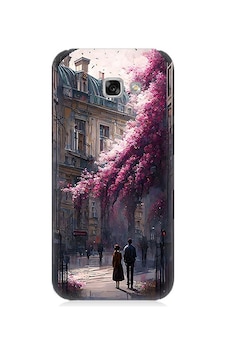 Samsung Galaxy A3 2017 Uyumlu Çiçekli Sokak Desenli Silikon Kılıf Samsung Galaxy A3 2017 Uyumlu Çiçekli Sokak Desenli Silikon Kılıf