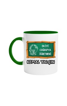 Öğretmenlere Özel İsimli Branş Tasarımlı Kupa Bardak Yeşil Öğretmenlere Özel İsimli Branş Tasarımlı Kupa Bardak Yeşil