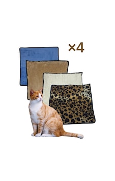 4 Adet Yumuşak Dokulu Peluş Kedi Halısı 40x40 Cm Kulübe İçi Pofuduk Minder 4 Adet Yumuşak Dokulu Peluş Kedi Halısı 40x40 Cm Kulübe İçi Pofuduk Minder