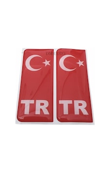 Türk Bayrağı Plaka Damla Sticker Su Geçirmez Solmaz 2 Adet Türk Bayrağı Plaka Damla Sticker Su Geçirmez Solmaz 2 Adet