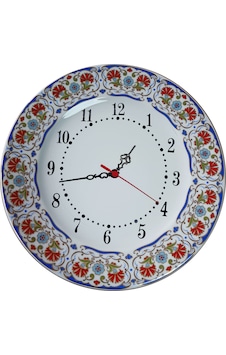 Armada Çini Prt 135 25 Cm Lacivert Altın Yaldızlı Karanfil Desenli Porselen Çini Saat Armada Çini Prt 135 25 Cm Lacivert Altın Yaldızlı Karanfil Desenli Porselen Çini Saat
