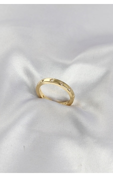 Pirinç Gold Renk Yıldız Detaylı Alyans Model Kadın Yüzük Altın Pirinç Gold Renk Yıldız Detaylı Alyans Model Kadın Yüzük Altın
