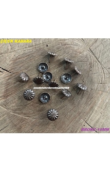 Dmr 16mm Çiçek Raptiye Kabara Raptiye Koltuk Sandalye Çivisi Antik Bronz 100adet Diğer