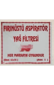 Fırın Üstüaspiratör Filtresi Yurt Içi Ile Teslimat