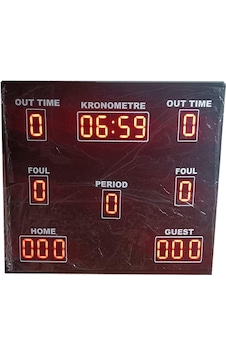 Sanec Profesyonel Basketbol Skorbord Sistemi Kasa Ölçüsü 122x108 Cm