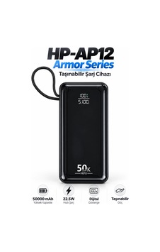 Hepu Hp-ap12 Armor Series 50000 Mah Hızlı Şarj Taşınabilir Şarj Cihazı