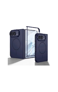 Apple Uyumlu iPhone Duo Kılıf Wireless Şarj Özellikli Zore Kıpta M-safe Kapak Lacivert Apple Uyumlu iPhone Duo Kılıf Wireless Şarj Özellikli Zore Kıpta M-safe Kapak Lacivert