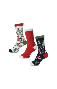 Bad Bear Pine Tree Çok Renkli Unisex 3'lü Çorap Çok Renkli Bad Bear Pine Tree Çok Renkli Unisex 3'lü Çorap Çok Renkli