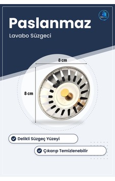 Paslanmaz Çelik Mutfak Evye Lavabo Süzgeci Gider Tıpası Tıkanıklı Paslanmaz Çelik Mutfak Evye Lavabo Süzgeci Gider Tıpası Tıkanıklı