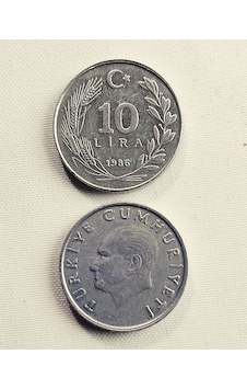 10 Lira 1986 Eski Koleksiyon Madeni Para. 10 Lira 1986 Eski Koleksiyon Madeni Para.