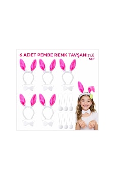 Şeker Pembesi Tavşan Sahne Seti 639lı Set Taç Papyon Kuyruk 1 Şeker Pembesi Tavşan Sahne Seti 639lı Set Taç Papyon Kuyruk 1