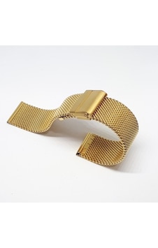 24Mm Sarı Gold Renk Hasır Kalın Örgü Metal Saat Kordonu 24Mm Sarı Gold Renk Hasır Kalın Örgü Metal Saat Kordonu