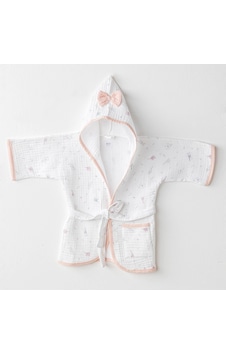 Kız Bebek Bornoz Bathrobe Love Family Muslin Ac25519 24 - 36 Ay Kız Bebek Bornoz Bathrobe Love Family Muslin Ac25519 24 - 36 Ay
