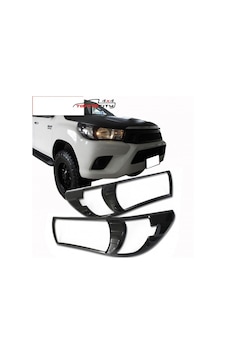 Toyota Hilux Revo 4x4 2016-2019 Far Çerçevesi Kaplama Siyah Toyota Hilux Revo 4x4 2016-2019 Far Çerçevesi Kaplama Siyah