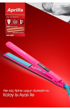 Aprilla Ahs-2052 Dijital Isı Ayarlı Profesyonel Saç Düzleştirici Pembe Aprilla Ahs-2052 Dijital Isı Ayarlı Profesyonel Saç Düzleştirici Pembe