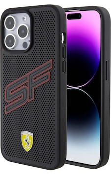 Apple Uyumlu iPhone 15 Pro Max Kılıf Ferrari Lisanslı Pu Delikli Arka Yüzey Metal Logolu Dikişli Bü Apple Uyumlu iPhone 15 Pro Max Kılıf Ferrari Lisanslı Pu Delikli Arka Yüzey Metal Logolu Dikişli Bü