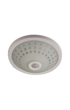 Nisaluce E-2002 Tavan Armatür 2 Girişli E27 Ampul Duylu 360 Hareket Sensörlü 5mt Algı Camlı Kafes Diğer