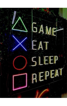 Sanec Game Eat Sleep Repeat Neon Led Tabela