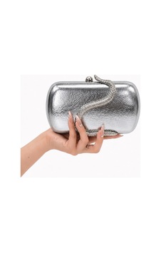 Aylesh Serpente Gümüş Yılan Detaylı Clutch Çanta Gümüş Gümüş Aylesh Serpente Gümüş Yılan Detaylı Clutch Çanta Gümüş Gümüş