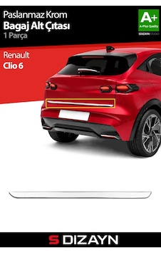 S-dizayn Renault Clio 6 Krom Bagaj Alt Çıtası 2025 Üzeri A+ Kalite
