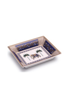 Pozzi Milano Porselen Dekoratif Tabak 19,5 X 15,5 Cm Mor