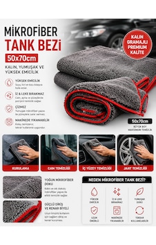 Misgibi Kalın Gramajlı Mikrofiber Tank Bezi Oto Kurulama Ve Parlatma Bezi 1 adet Misgibi Kalın Gramajlı Mikrofiber Tank Bezi Oto Kurulama Ve Parlatma Bezi 1 adet