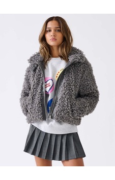 Only Onltilda Teddy Kadın Ceket 15373878 Gri Only Onltilda Teddy Kadın Ceket 15373878 Gri