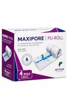 Maxıpore Pu-roll Şeffaf Su Geçirmez Yara Örtüsü 10m 10cm 4 Rulo Maxıpore Pu-roll Şeffaf Su Geçirmez Yara Örtüsü 10m 10cm 4 Rulo