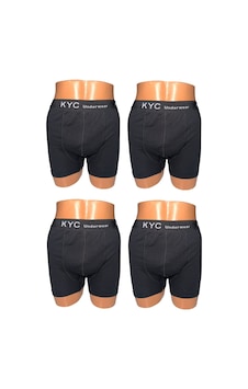 Kyc Shopping 4 Adet Siyah Renk Pamuklu Likralı Penye Esnek Kumaş Boxer Siyah Kyc Shopping 4 Adet Siyah Renk Pamuklu Likralı Penye Esnek Kumaş Boxer Siyah