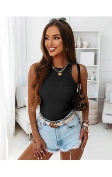 Bigümex Halter Yaka Kaşkorse Atlet Siyah